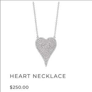 Jennifer Miller Heart Necklace White Gold